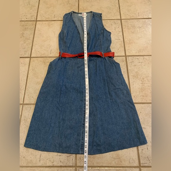 Vintage Gloria Vanderbilt Denim Wrap Dress Size Small - 90s Y2K - Picture 8 of 8
